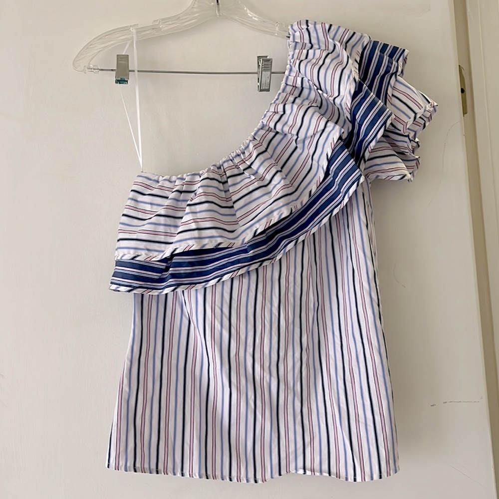 Parker one shoulder ruffle top
